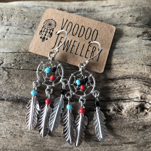 Native American Dreamcatcher Beaded Earrings - Etsy | Beaded earrings  patterns, Beaded earrings diy, Beaded earrings